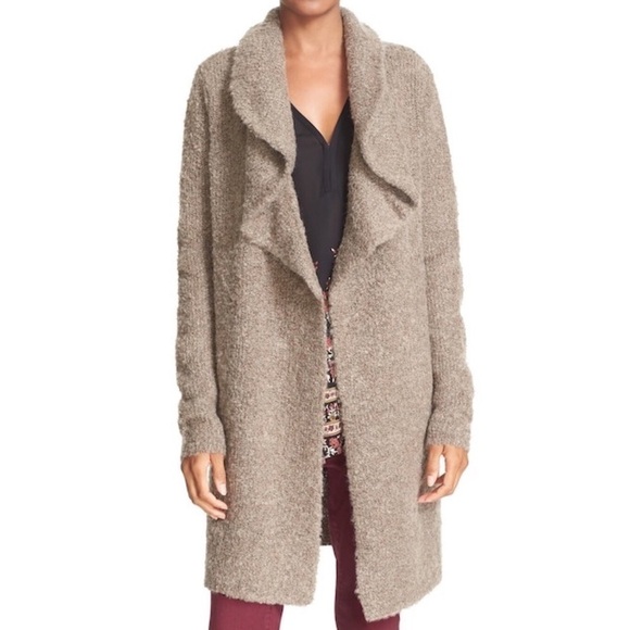 Joie Yanet Drape Front Long Open Cardigan Sweater Jacket Shacket Small - Picture 1 of 5